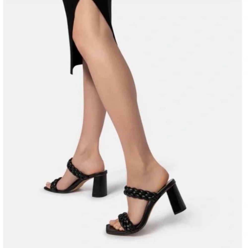Dolce Vita Tessa Black size 8.5 Braided Heel Sandals